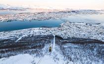 View over Tromsø from the Fjellheisen Cable Car Station
