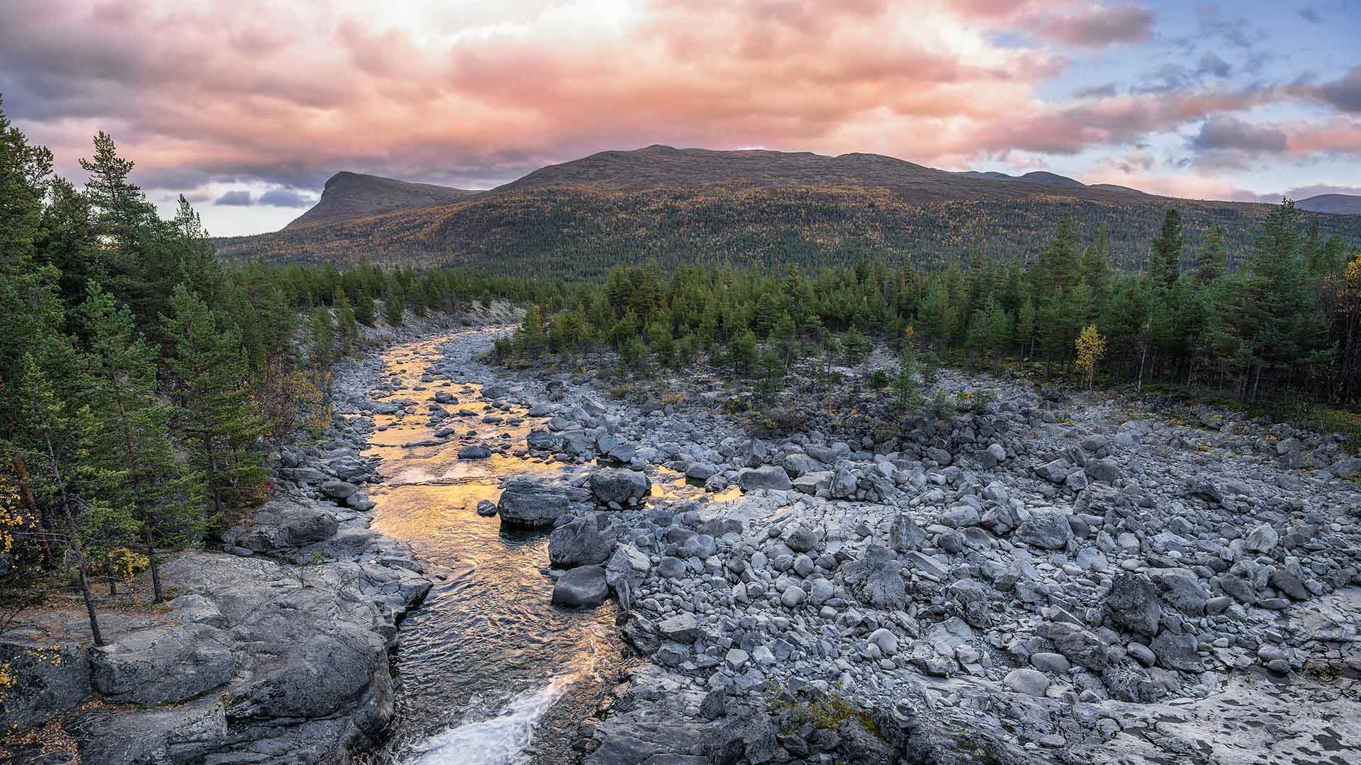 Sjoa River in Jotunheim National Park in Norway